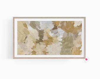Beige Abstract Painting: Samsung Frame TV Art (Digital Download)