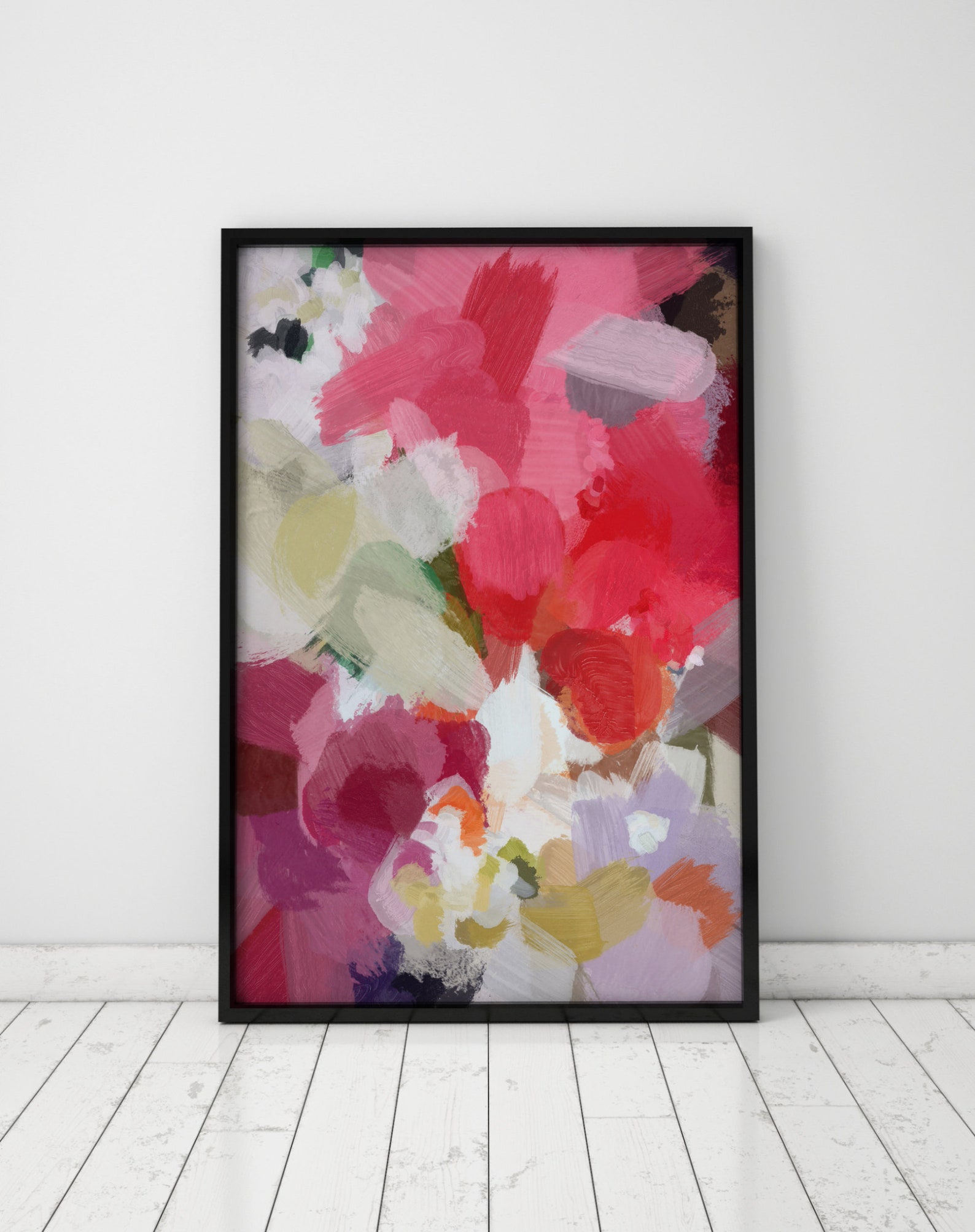 Living Room Wall Art Abstract Art Red Abstract Wall Art | Etsy