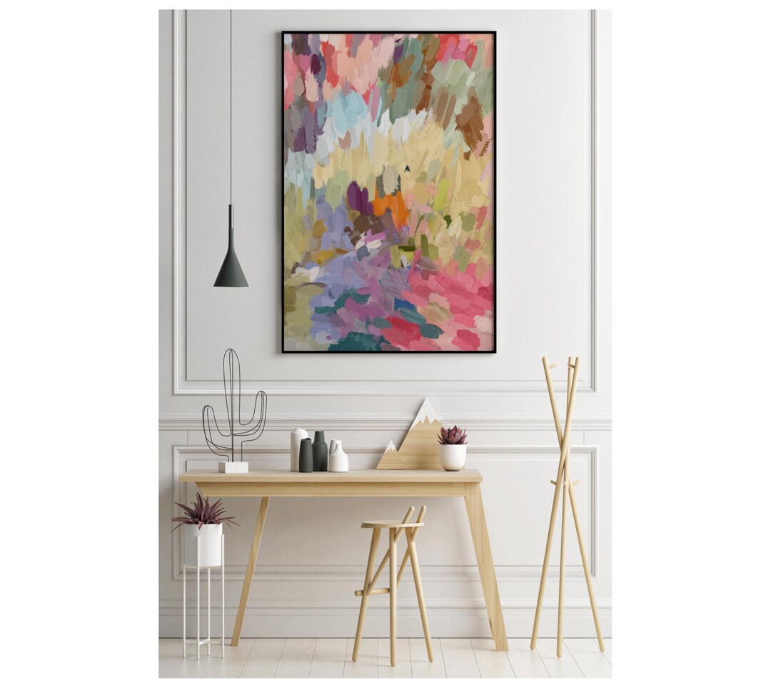 Colorful Abstract Art Print Painting | Modern Wall Art for Living Room ...