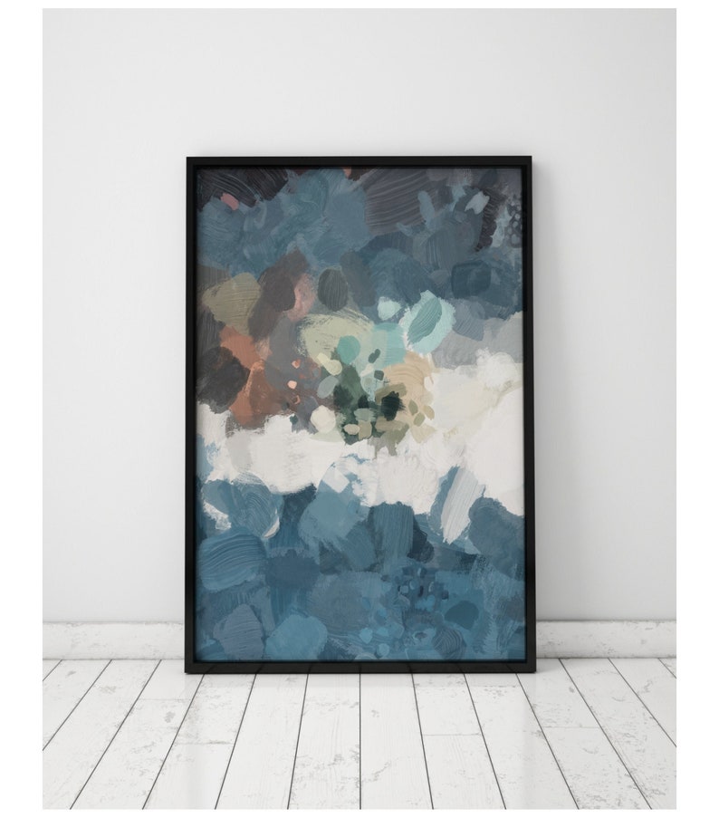 Modern Blue Wall Art, Blue Abstract Art, Blue Abstract Painting