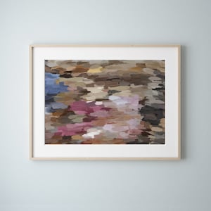 Boho Wall Art, Landscape Large Abstract Painting, Neutral Natural Color Abstract Print, Modern Painting, Large Wall Art