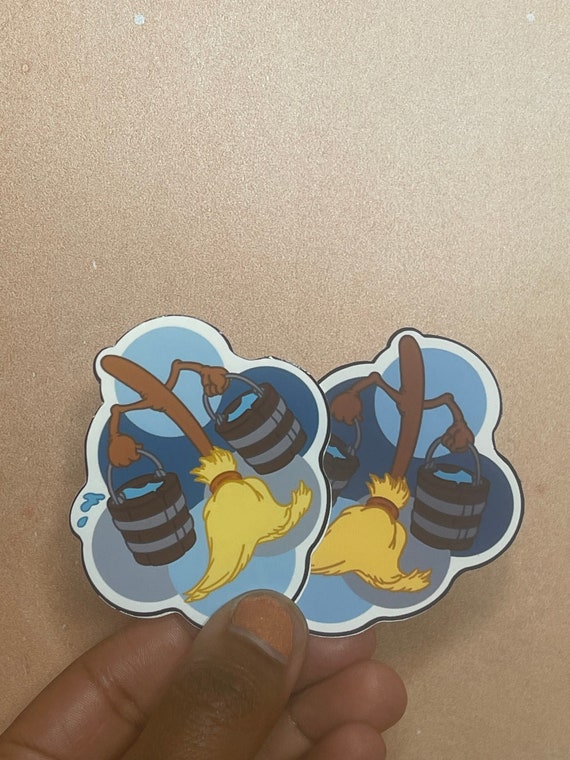 Magic Broomstick Fantasia Disney Sticker Stickers Disney / Etsy