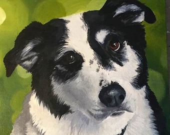 Custom Pet Portait / Acrylic Pet Painting