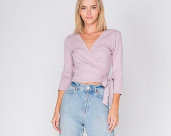 ballet style wrap top