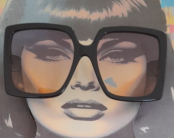 fashion sunglasses lilac pink peach heather ombre gradient tinted  frame mod ska 60s beach phil spector retro square vintage  70s angels