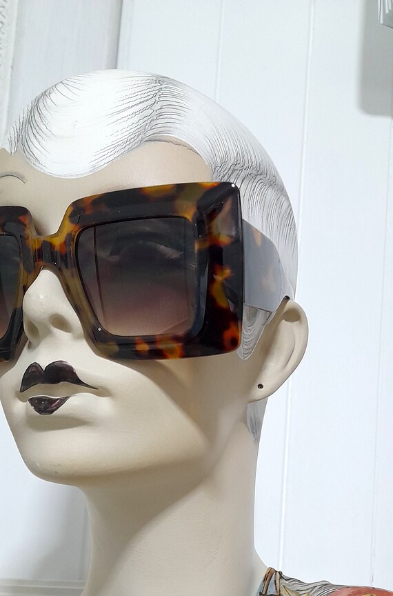 Tortoiseshell effect large frame sixties Mary qua… - image 6