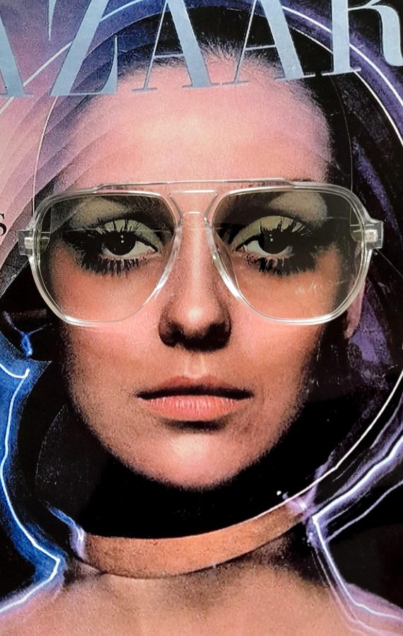 Transparent light green subtle aviators milano li… - image 8