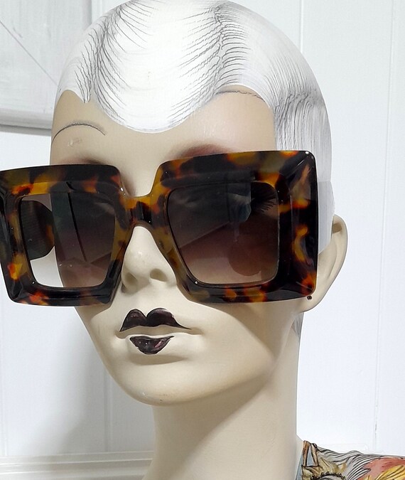 Tortoiseshell effect large frame sixties Mary qua… - image 5
