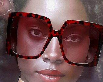 fashion sunglasses brown tortoise shell effect ombre gradient tinted  frame mod ska 60s beach phil spector retro square vintage  70s angels