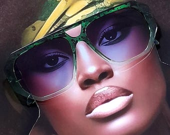 Klassische Sonnenbrille Jackie o 70s 70er Jahre Retro Farbverlauf Farbverlauf eckige Form coole Vintage 70er Jahre Beach poop ibiza