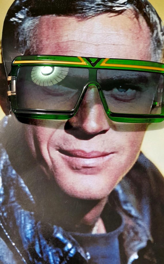 green rectangle  gradient  oversized sunglasses w… - image 6