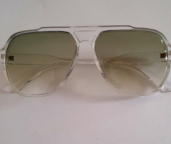 Transparent light green subtle aviators milano li… - image 6