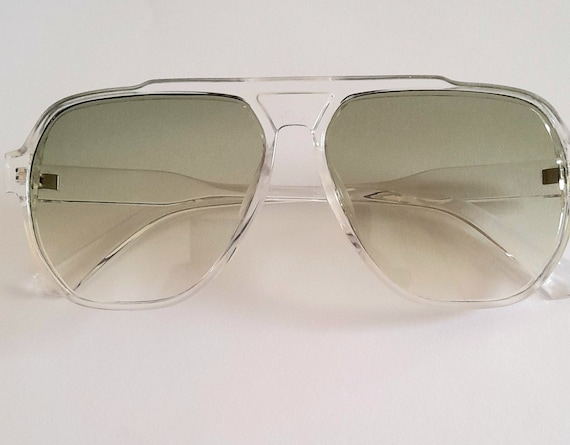 Transparent light green subtle aviators milano li… - image 5