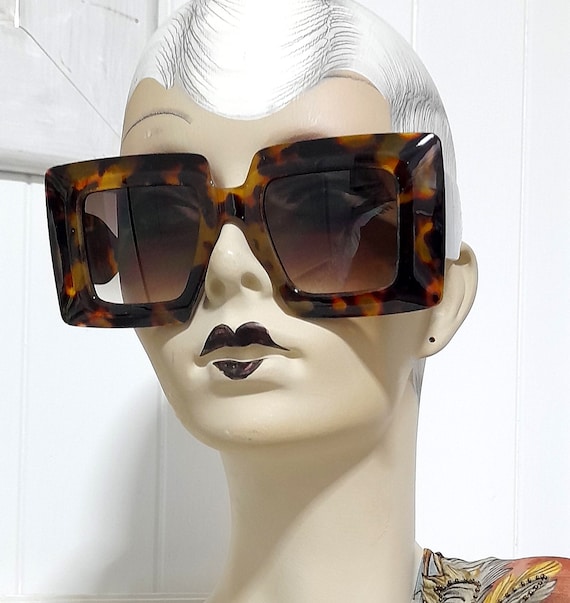 Tortoiseshell effect large frame sixties Mary qua… - image 4