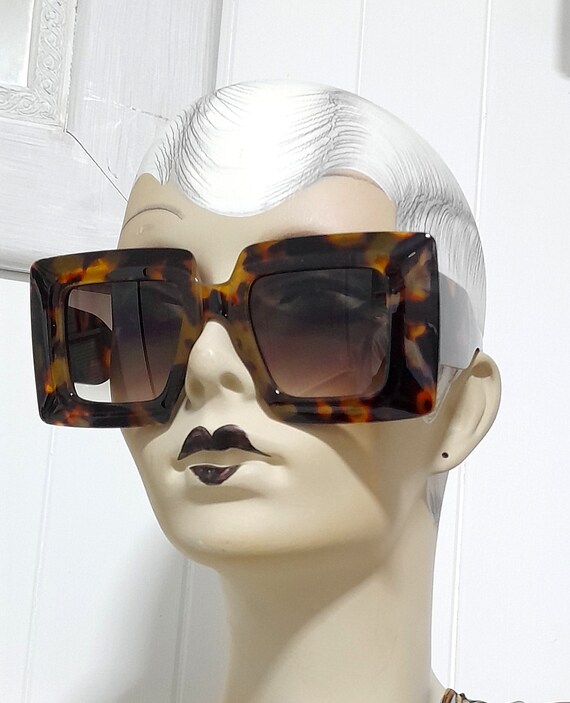 Tortoiseshell effect large frame sixties Mary qua… - image 7