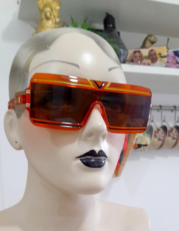 Orange stripe rectangle  gradient  oversized sung… - image 4