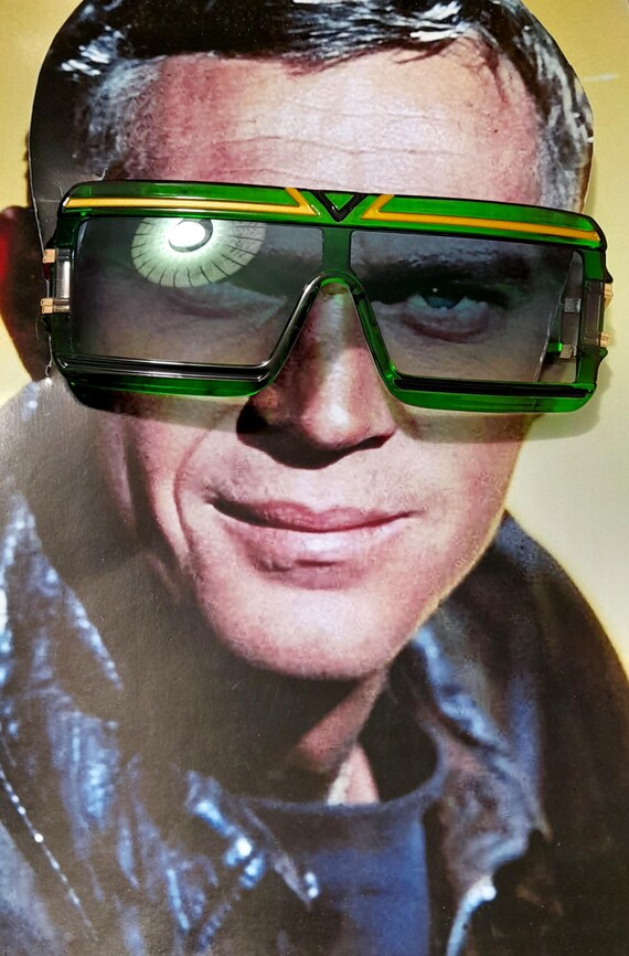 green rectangle  gradient  oversized sunglasses w… - image 7