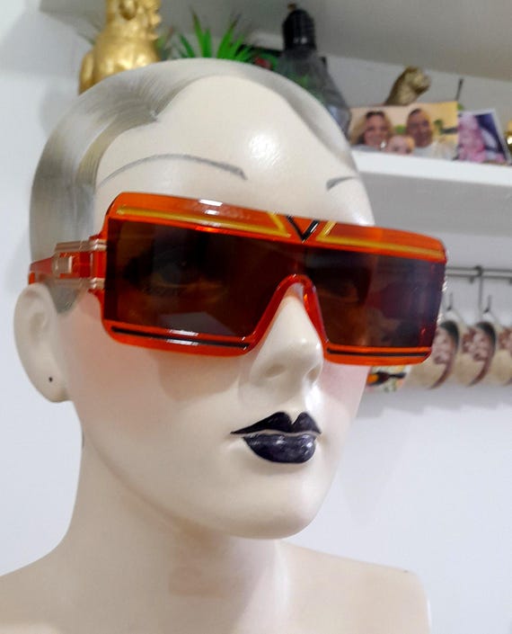 Orange stripe rectangle  gradient  oversized sung… - image 5