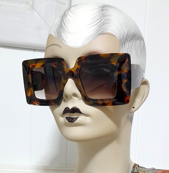 Tortoiseshell effect large frame sixties Mary qua… - image 8