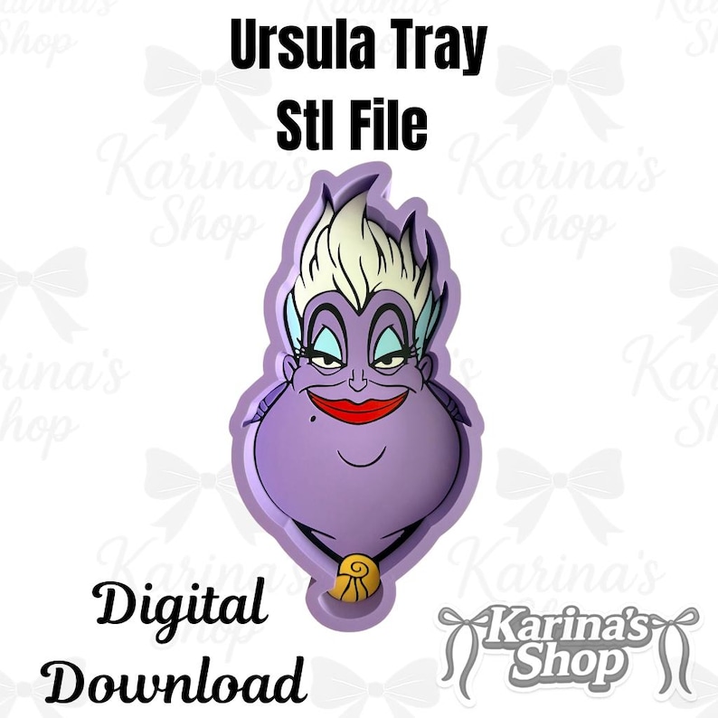 Bandeja para guardar/cuentas/organizador de escritorio/accesorio para bisutería Ursula Trinket STL imagen 1
