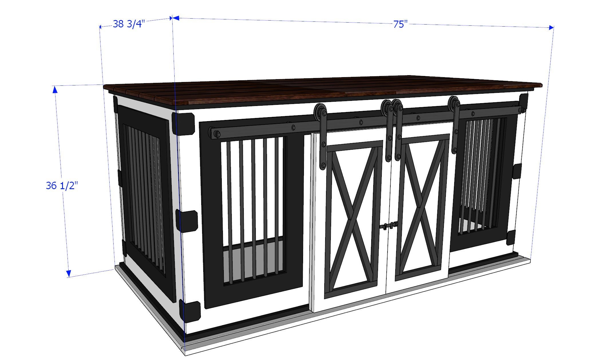 XXL Custom Dog Kennel Plans Etsy