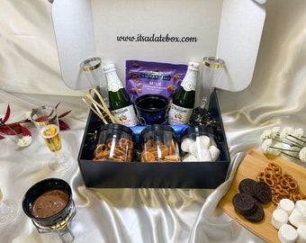 Fondue Night | Date Night In A Box | Graduation Gift | Home Date Ideas | Wedding Gift | Anniversary Gift | Couple's Gift | Chocolate Lover