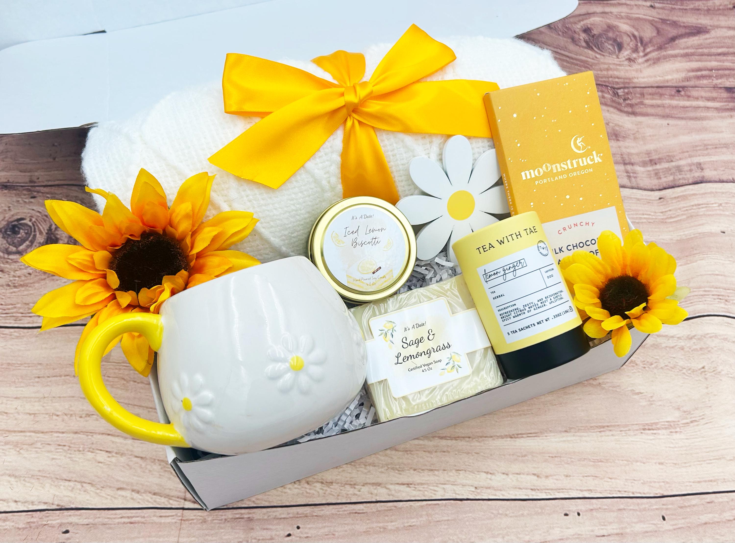 Sending Sunshine Gift Box: Tulip Mug, Vegan Soap & Candle - Etsy