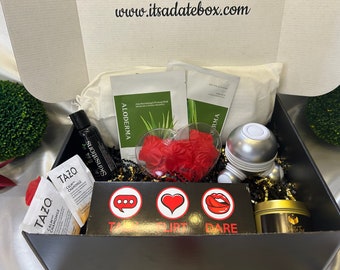 Spa Date Box  | Date Night In A Box | Home Date Ideas | wedding Gift | Couple's Gift | Housewarming Gift | Massager | Facial | Relax