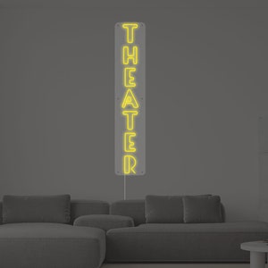 Theater LED Neon Sign | Movie Room Wall Art | Decor for Bedroom | Unique Home Theater Gifts