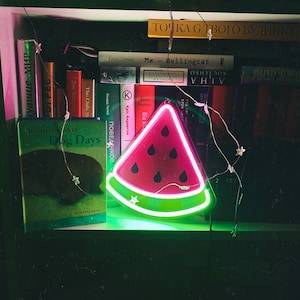 Wassermelone LED Neon Schild | Kawaii Ästhetischer Raum oder Küchen Dekor