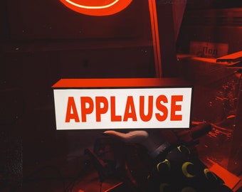 Applause Sign | Table Light box | Table Decor | Illuminated Applause Sign | Social media sign | Streamer Backdrop Prop | Game Room
