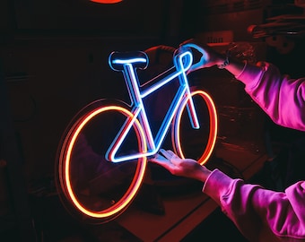 自転車 LED ネオンサイン | 自転車 子供用 壁飾り | 男の子にも女の子
