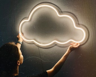Cloud LED Neon Sign | Nursery Lighting | Baby Kids Room Decor | Night Lights - Choose your color, size and control your brightness!