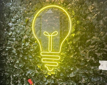LED Neon Light Bulb Night Light Lamp | Custom Color & Size Options | Neon Sign Wall Decor