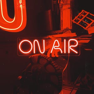 Neon ON AIR Sign - Bright LED Wall Decor for Home Studio, Office, Podcasting & Streaming