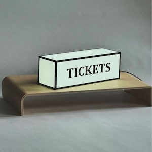 Tickets Zeichen | Tisch-und-Wand-Leuchtkasten | For Business | USB Powered Light Zeichen