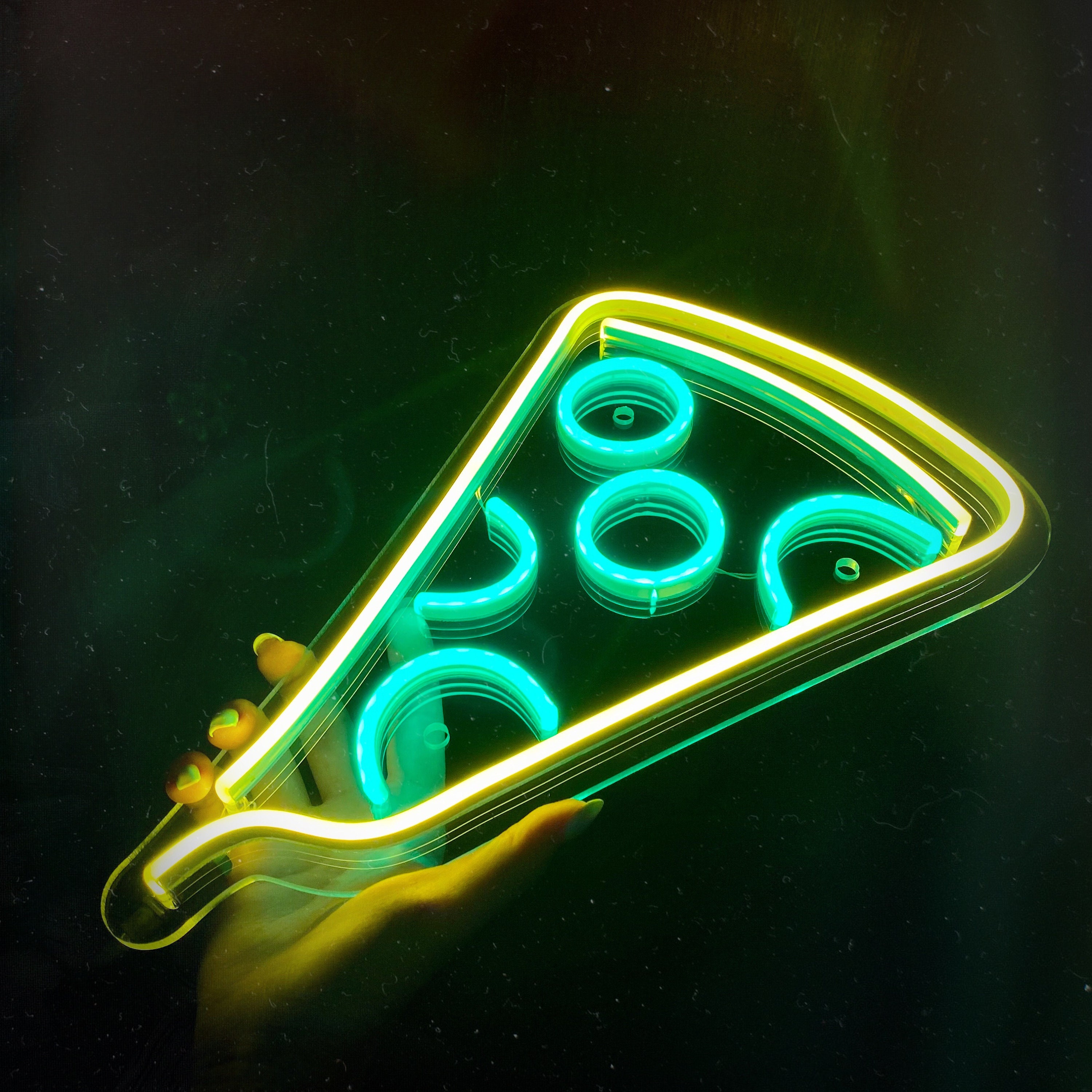 Insegna Al Neon LED A Forma Di Pizza &ndash; Decorazione Muro Per Cucina, Ristorante E Cameretta