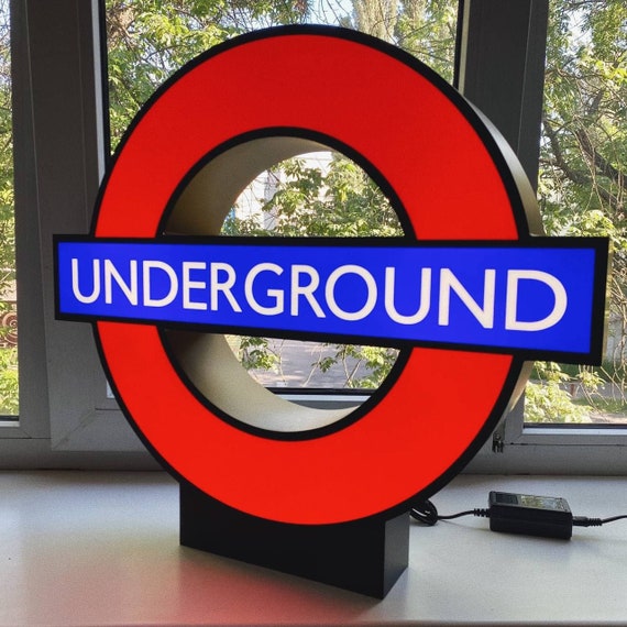 London Underground Lightbox Underground Night light Create Etsy