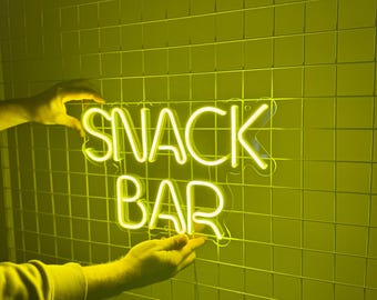 Snack Bar LED Neon Sign | Light Up Cinema Decor for Home Theater or Bedroom - Choose your color and size!