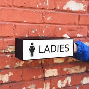 Ladies WC Light | Ladies Restroom Sign | Navigation Wall Decor for ...