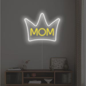 Crown led neon sign - Mothers Day Gift  - Gifts for Mom - Mom Gift Ideas - Gift for Mommy - Mom Birthday Gifts