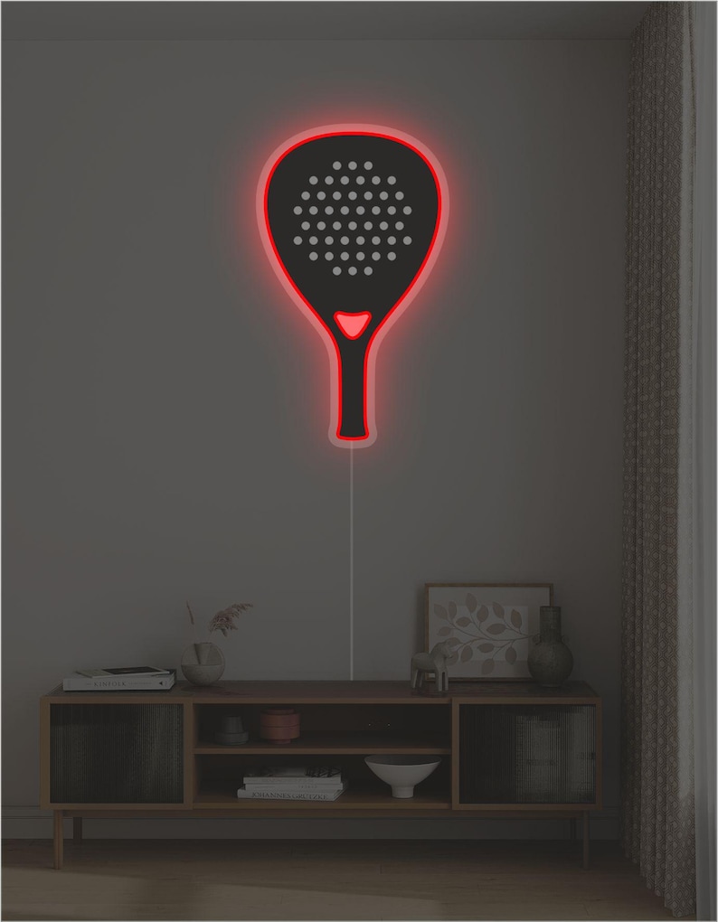 Padel Neon Sign | Padel Racket LED Wall Light | Sports Room Decor ...