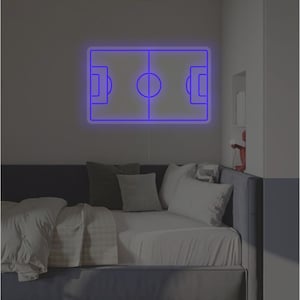 Football Field LED Neon Sign | Sports Wall Art, Decor for Game Room ...