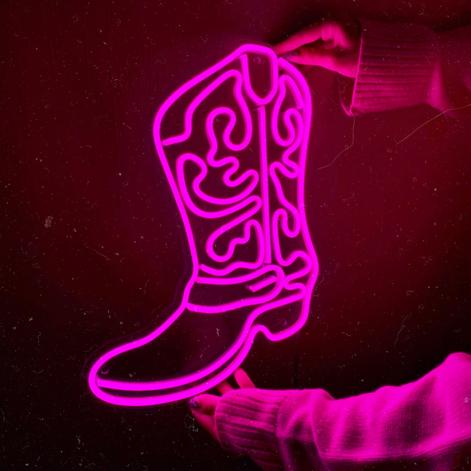 Cowboy Boot LED Neon Sign Cowgirl Boots Wall Art Western - Etsy