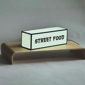 Street Food Sign | Table And Wall Light box | Sign for Business | USB Powered Light Sign | Table Decor | Illuminated Sign