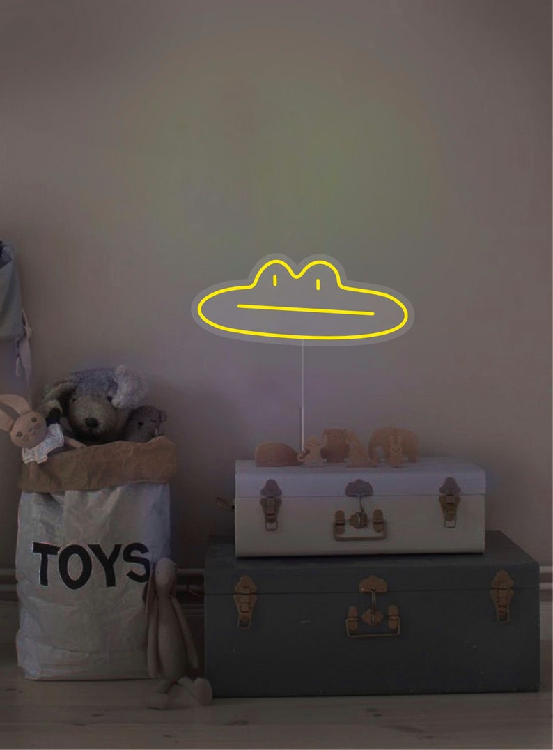 Cute Toad Frog LED Neon Sign | Baby Boy or Girl Decor | Animal Wall Art ...