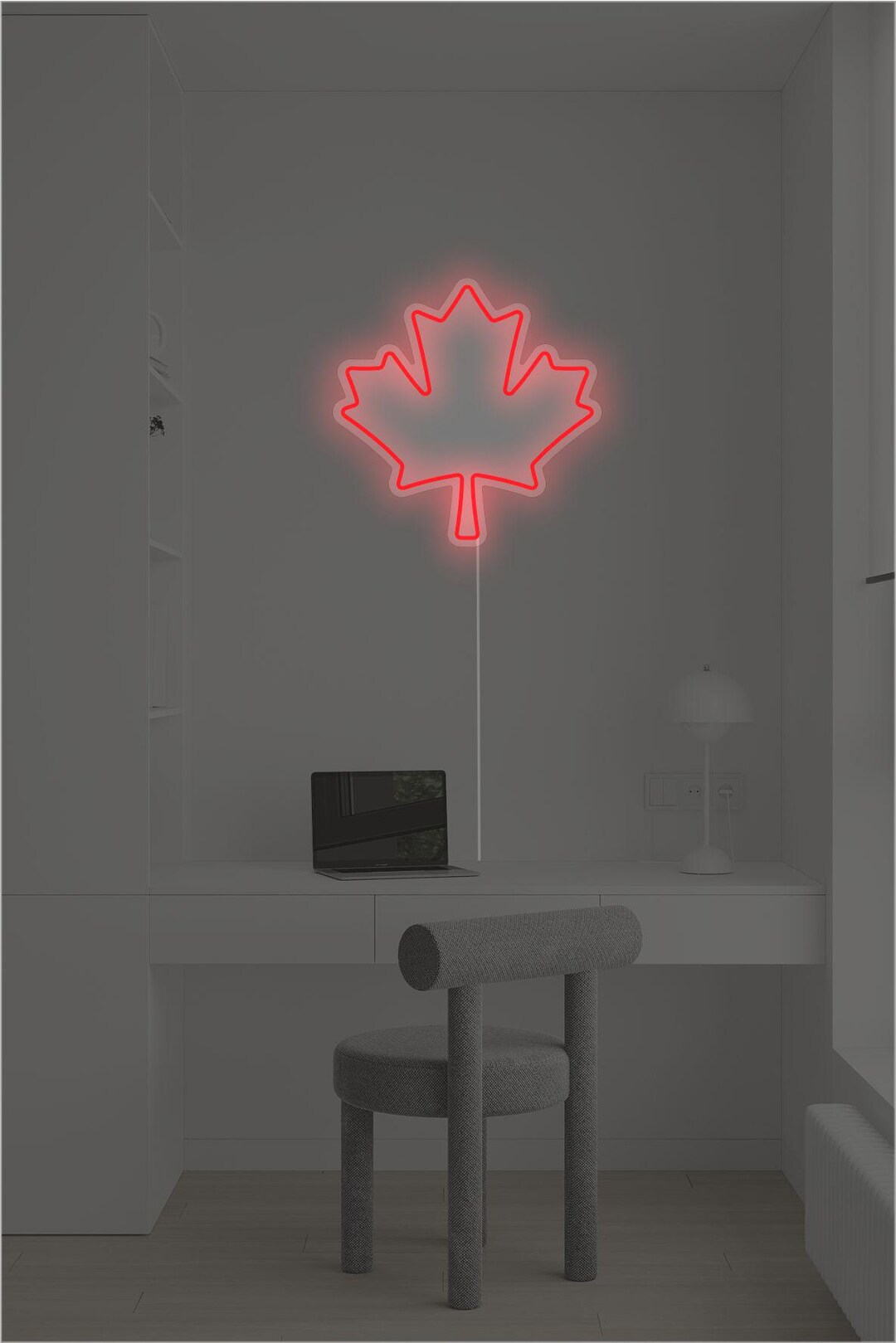 Maple Leaf Neon Sign | Canadian Flag LED Wall Decor | Canada Day Neon ...