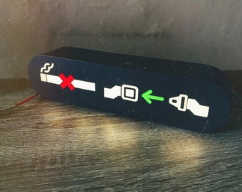 Fasten Seat Belts Lamp | Travel Art Home Decor - Stylish Table Light Box for House Table Decor