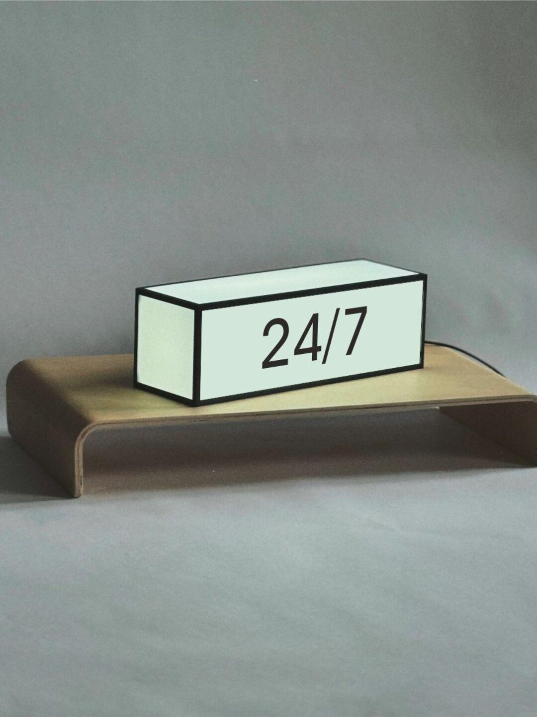 24/7 Sign | Table and Wall Light Box | Sign for Business | USB Powered ...