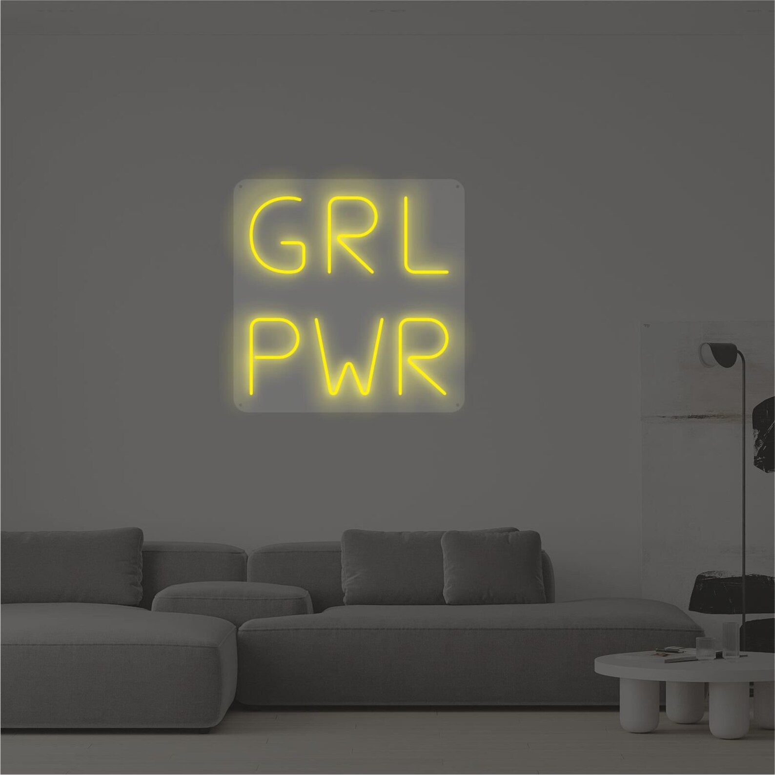 Pwr Sign Girl Power LED Neon Sign | GRL PWR Wall Decor - Personalised Size and ...